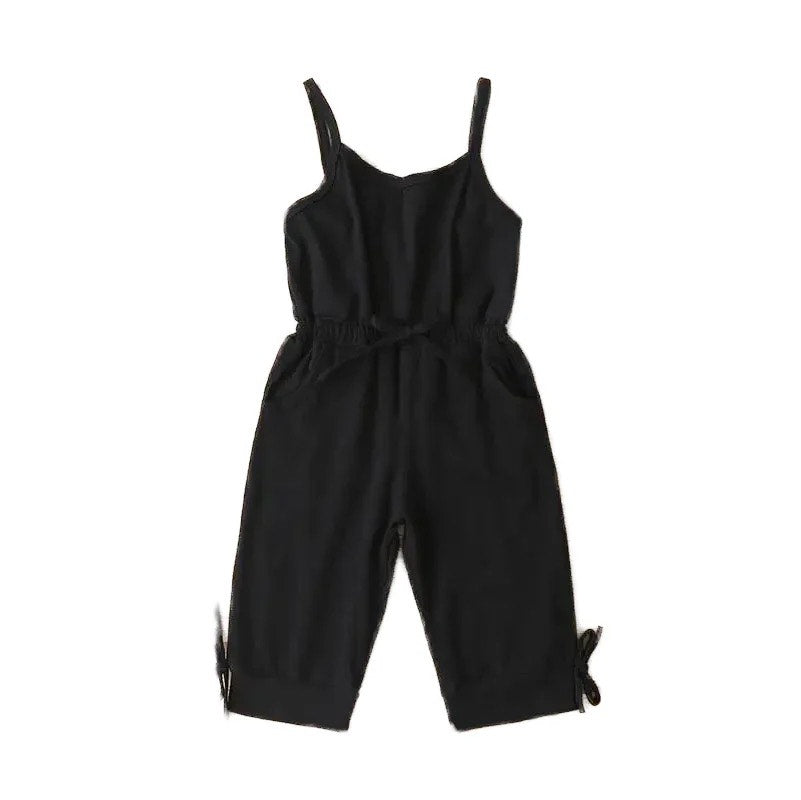 Girl's Tank Top Jumpsuit: Black